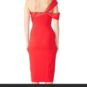 Jay Godfrey red midi dress